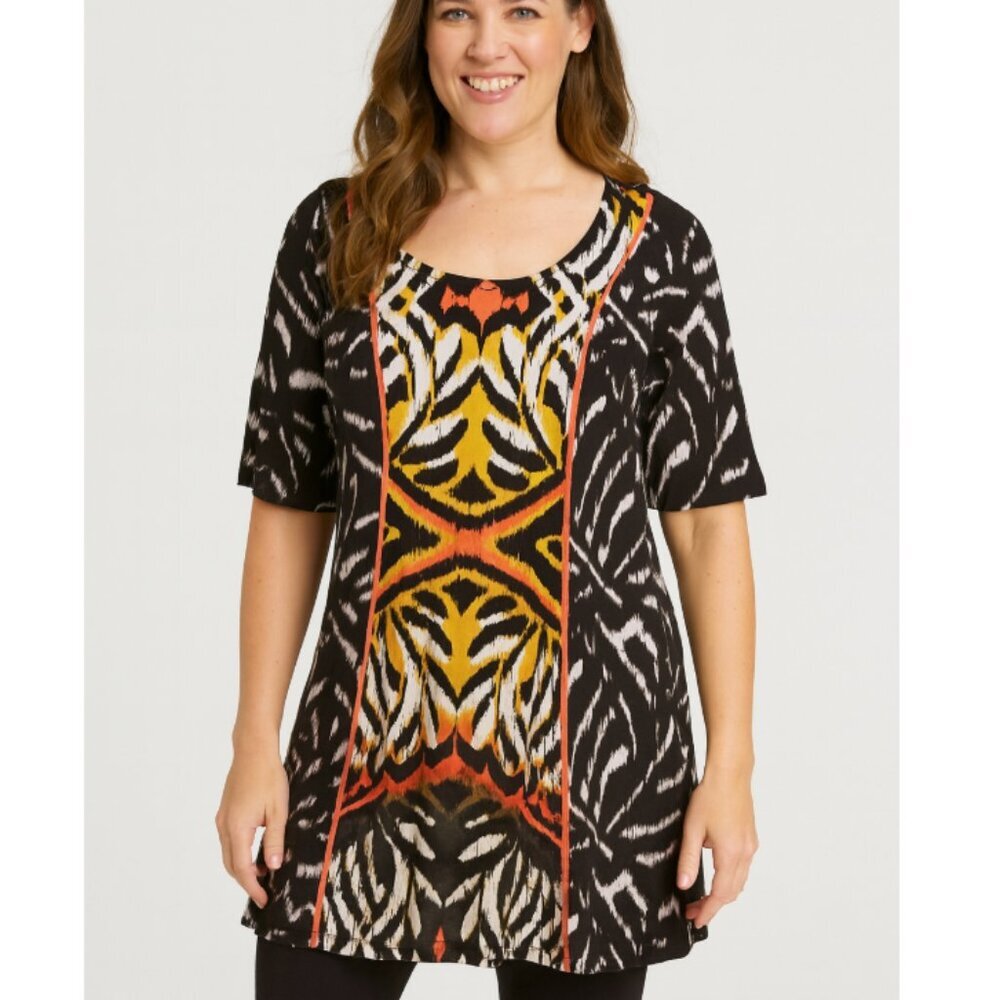 Style & Co Tribal Print Dress Size Medium EUC